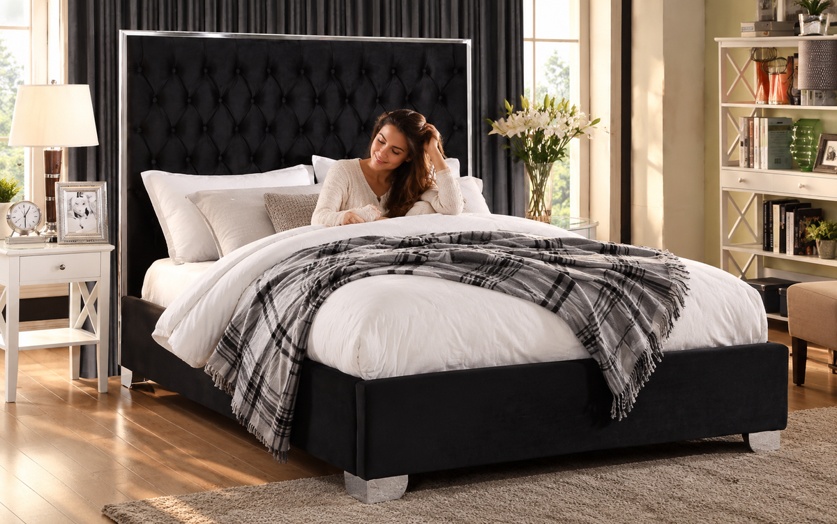 668 Velvet Bed Frame