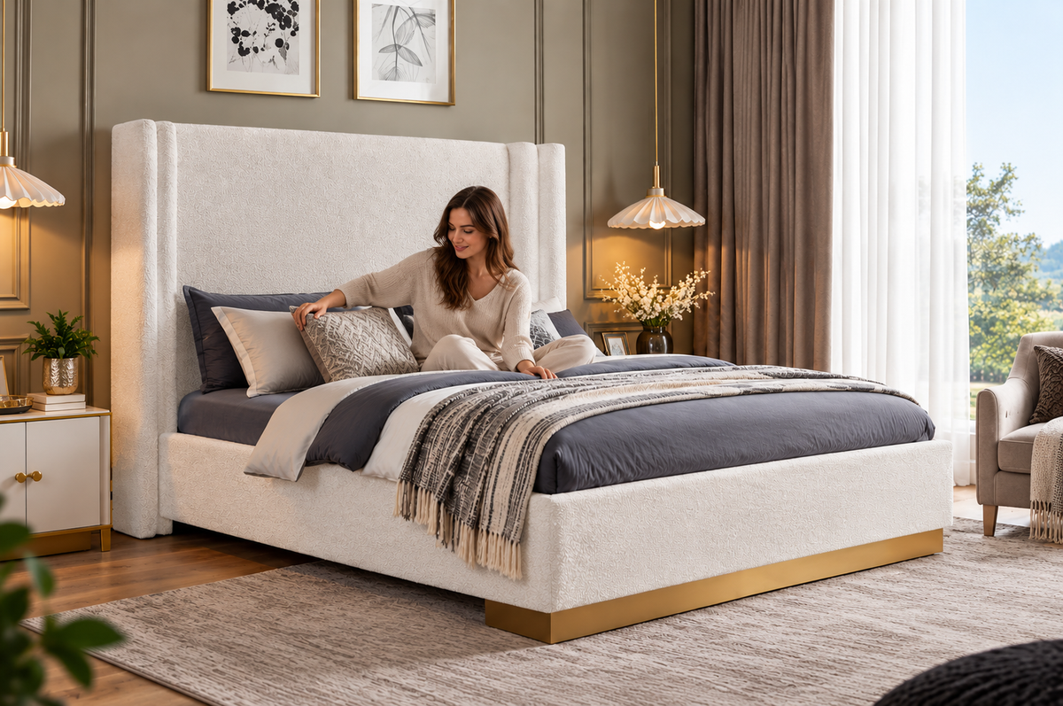 936 Boucle Bed Frame