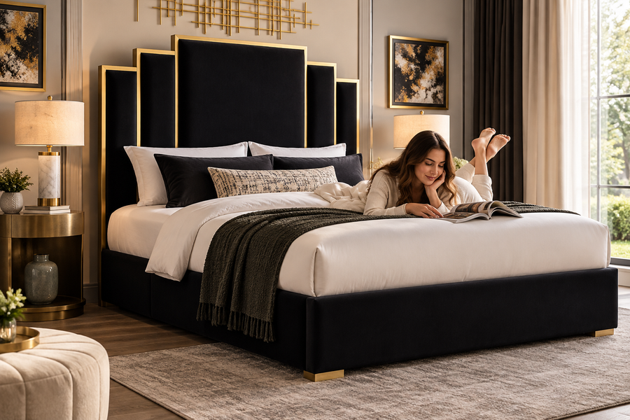 958 Velvet Bed Frame