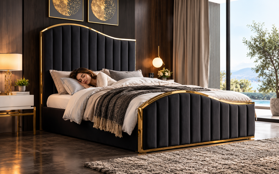 966 Curved Elegance Bed Frame